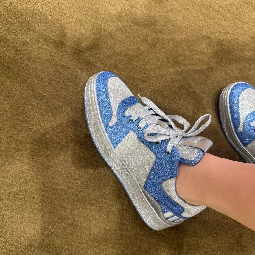 [BUNJANG] Jimmy Choo Glitter Sneakers / 지미추 글리터 정품 현대백화점 무역점 스니커즈 운동화 새상품