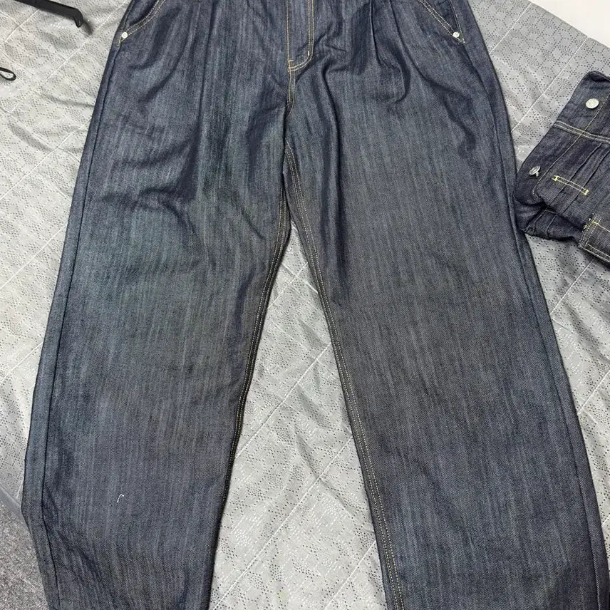 [BUNJANG] Pintuck Wide Denim Pants / (새상품)핀턱 와이드 데님 팬츠