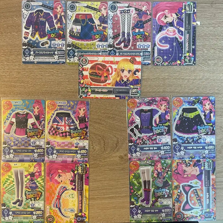 [BUNJANG] Aikatsu! Ai Stars Seira Swing Rock Card + Seira School Look Bundle Set / 아이카츠 아이엠스타 세이라 스윙록 카드 +세라 스쿨룩 일괄