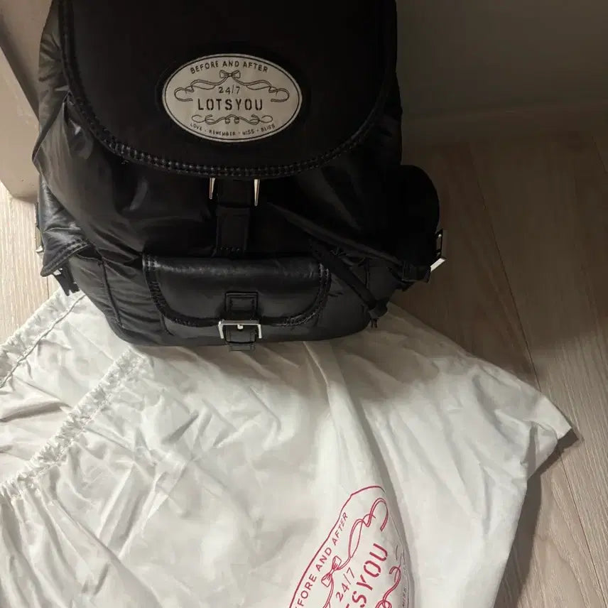 [SOLD OUT] 라츠유 백팩 노스텔지아 츄비 백팩 블랙 lotsyou backpack