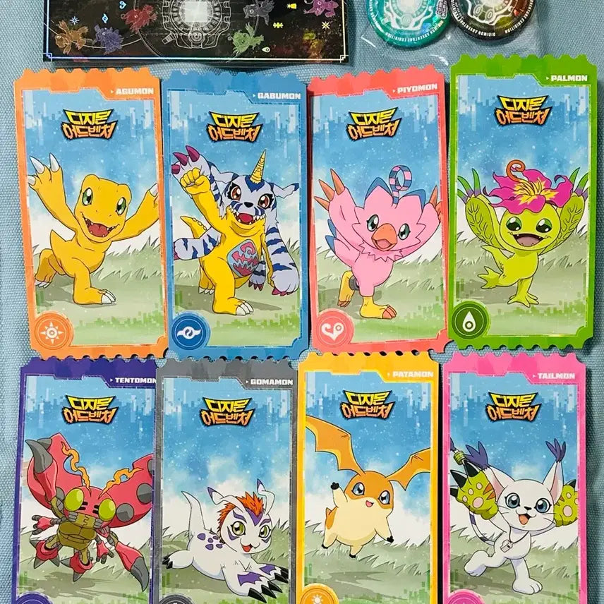 [BUNJANG] Digimon Cafe &amp; Exhibition MD Bundle Set Ticket Badge / (일괄) 디지몬 카페 오마케 전시회 팝업 md 특전 all 티켓 뱃