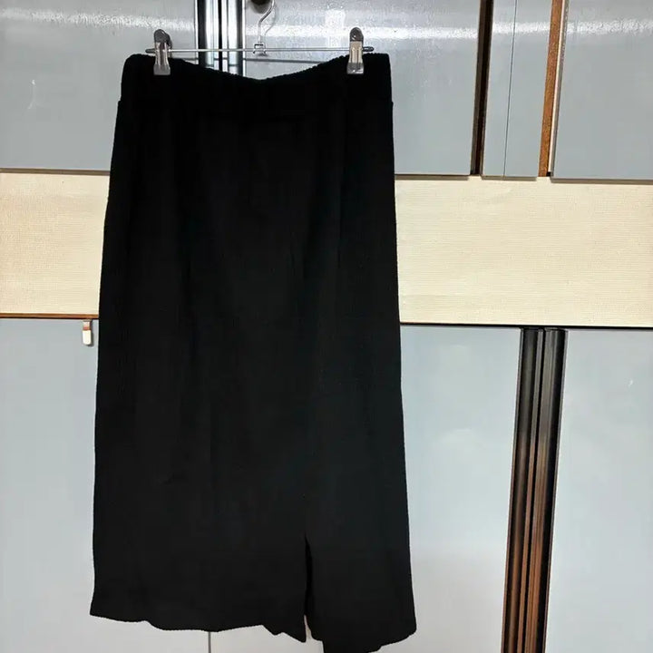 [BUNJANG] Romistory Plus Size Ribbed Skirt - Black / 로미스토리 빅사이즈 골지치마 블랙 (새옷/33-34사이즈)