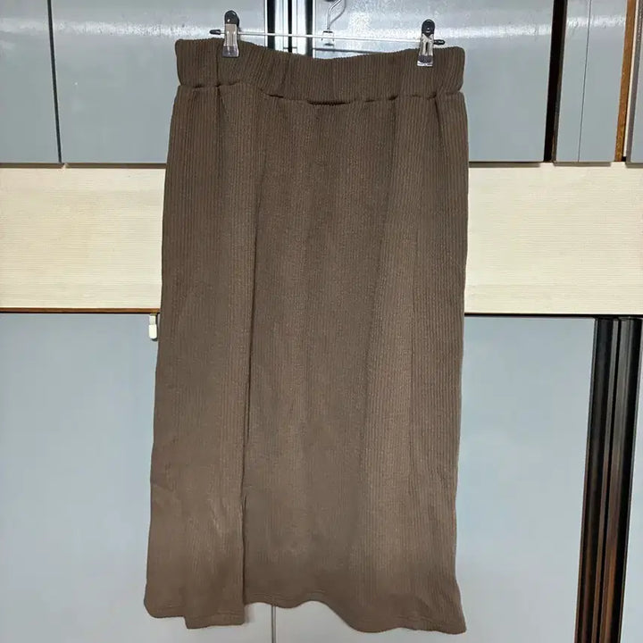 [BUNJANG] Romistory Plus Size Ribbed Skirt Brown / 로미스토리 빅사이즈 골지치마 브라운 (새옷/33-34사이즈)