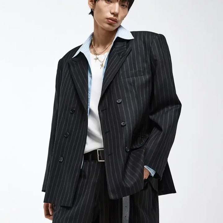 [BUNJANG] Allen Studio Pinstripe Blazer / 알렌느 핀스트라이프 블레이저 2사이즈