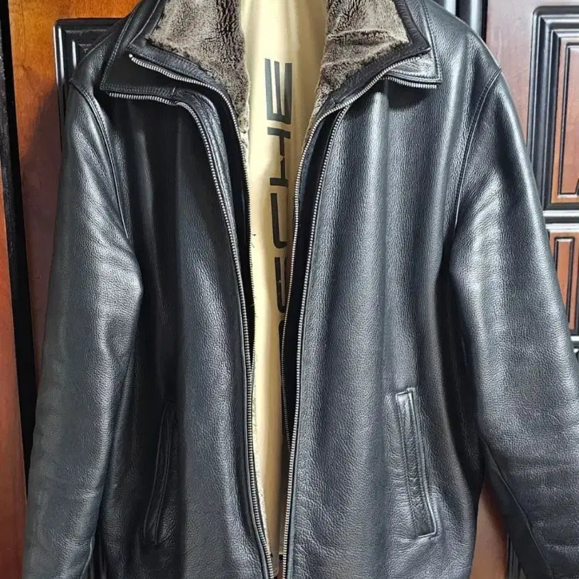 [BUNJANG] Porsche Genuine Leather Jacket / 포르쉐 소가죽 자켓