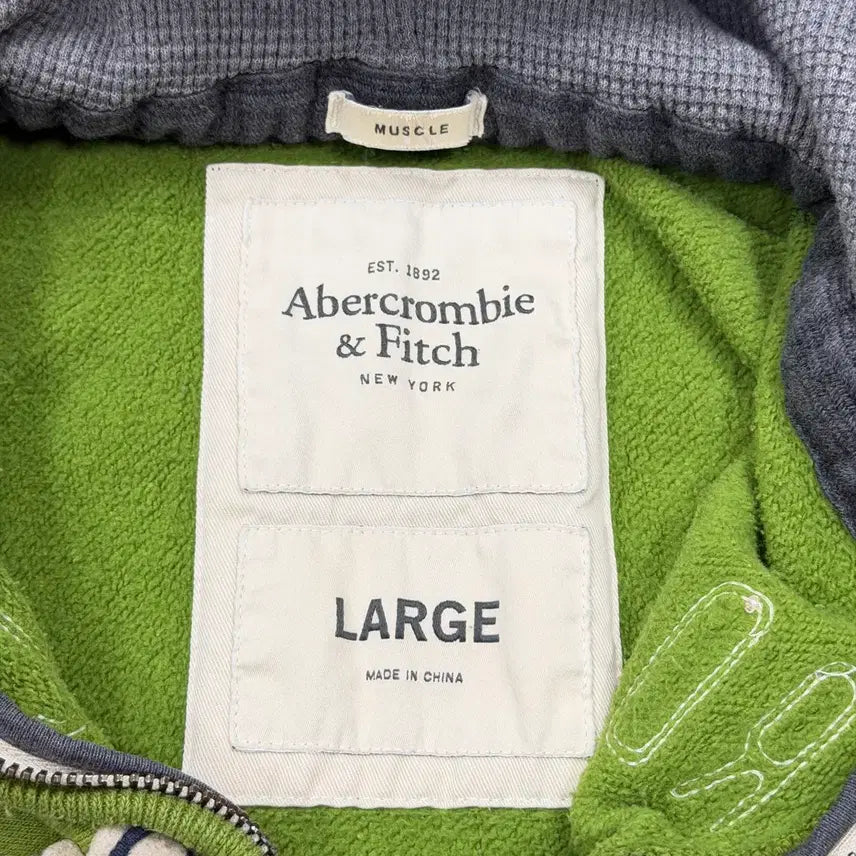 [SOLD OUT] 아베크롬비 빈티지 양홍원 그린 데미지 그런지 Y2K 후드집업 자켓 L