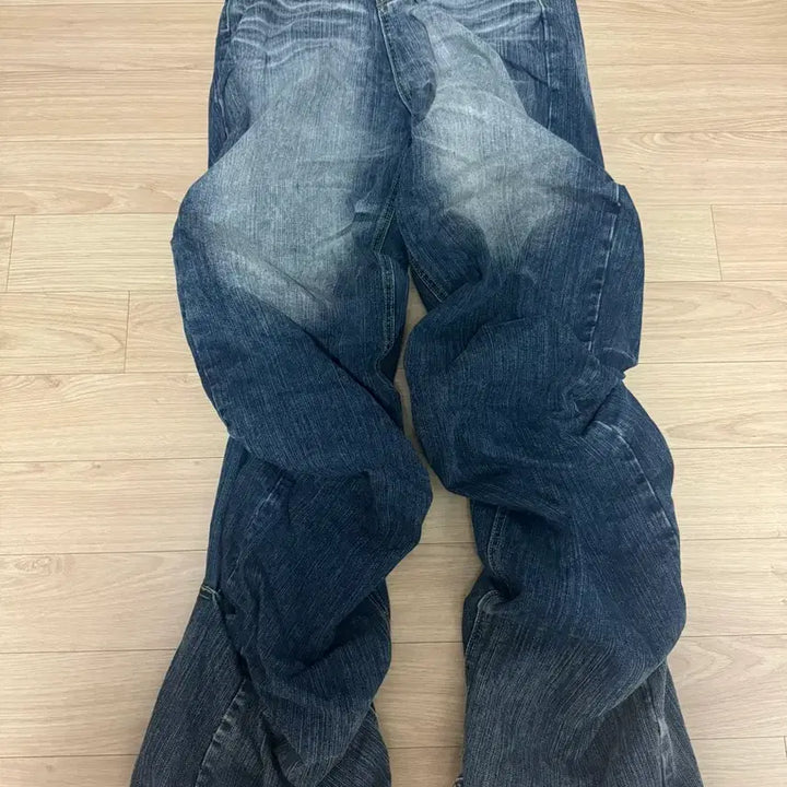 [BUNJANG] DSNR Overlap Denim Pants (Blue) / Dsnr 오버랩 데님팬츠 (블루)