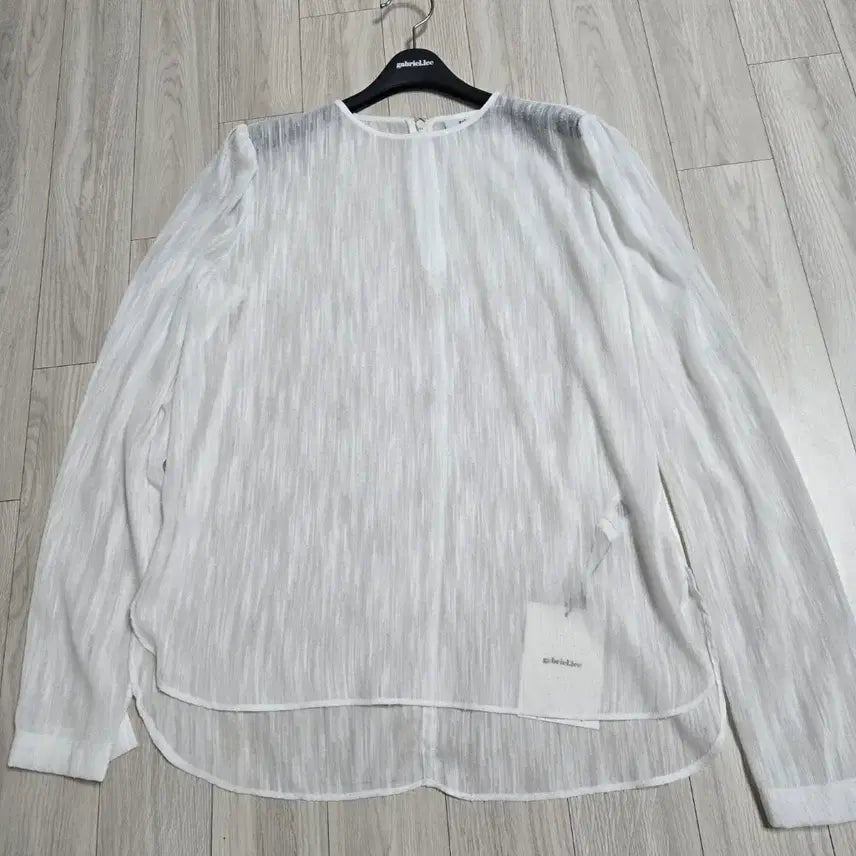 [BUNJANG] Gabrieli White Sheer Blouse / (새상품)가브리엘리 시스루 블라우스