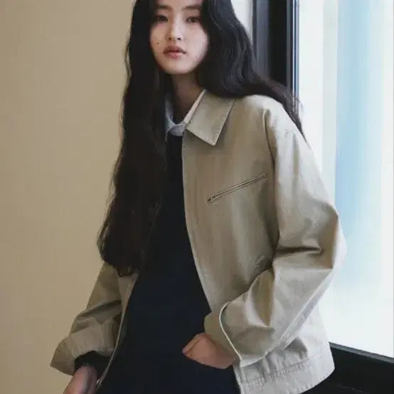 [BUNJANG] Uniqlo Zip-Up Blouson Beige / 새상품 유니클로 집업 블루종 베이지 판매합니다