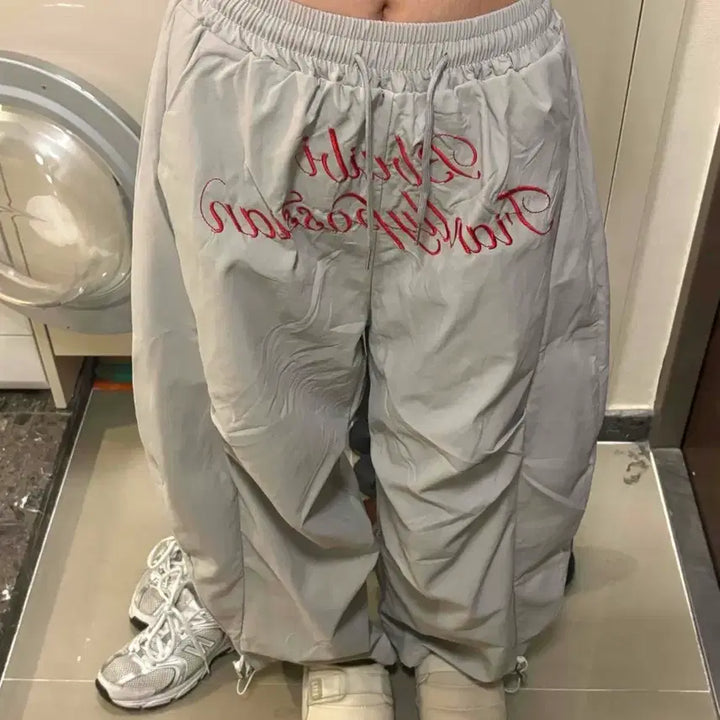 [BUNJANG] Lettering Nylon Pants / 레터링 나일론 팬츠