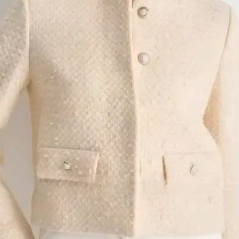 [BUNJANG] Mine Ivory Tweed Jacket / 마인 정 아이보리 트위드 자켓