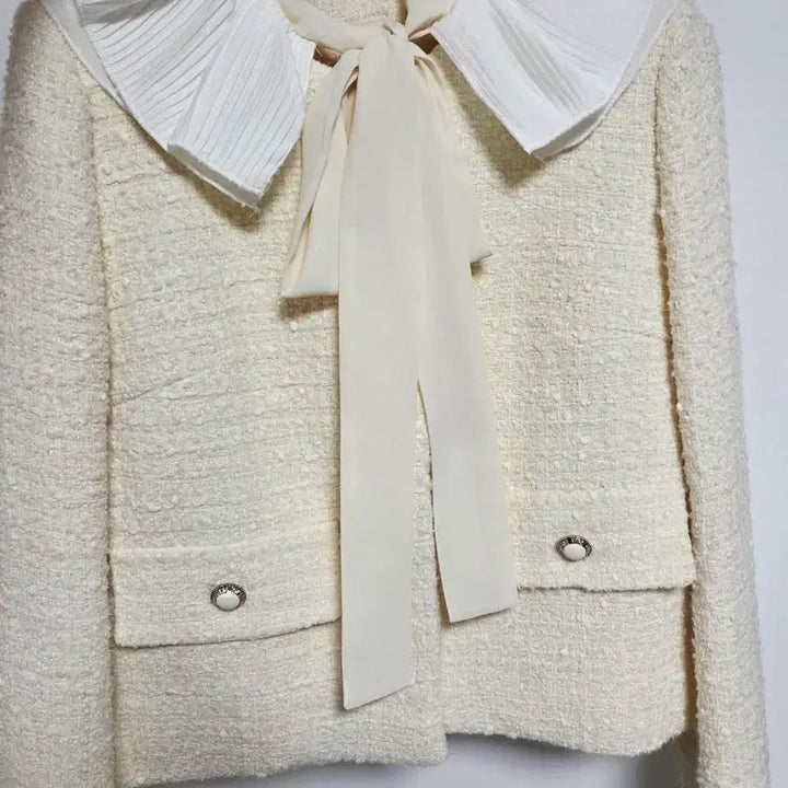 [BUNJANG] Mine Ivory Tweed Jacket / 마인 정 아이보리 트위드 자켓