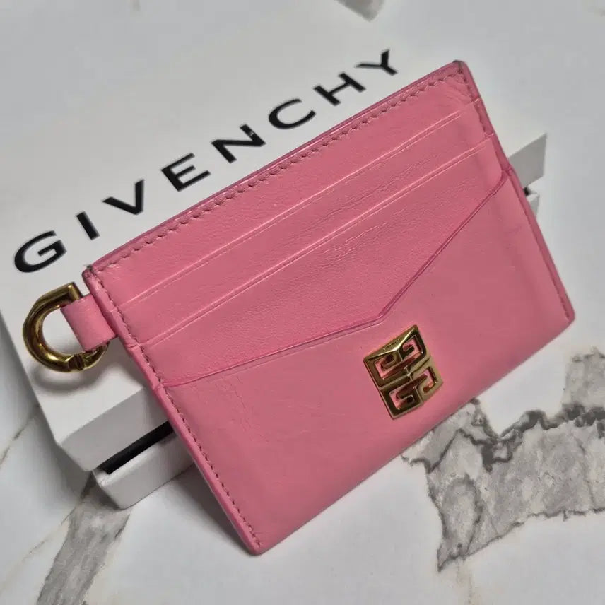 [BUNJANG] Givenchy 4G Leather Card Holder / (정품)지방시 핑크색 레더 4G 카드지갑 홀더