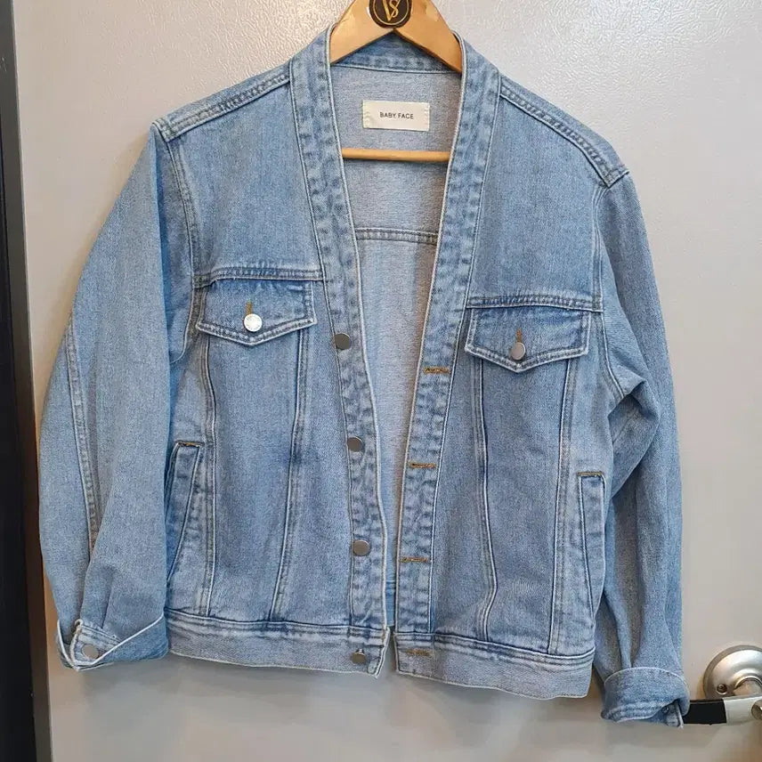 [BUNJANG] BABY FACE Denim Jacket Light Blue / BABY FACE  청 데님 자켓 라이트블루 프리사이즈