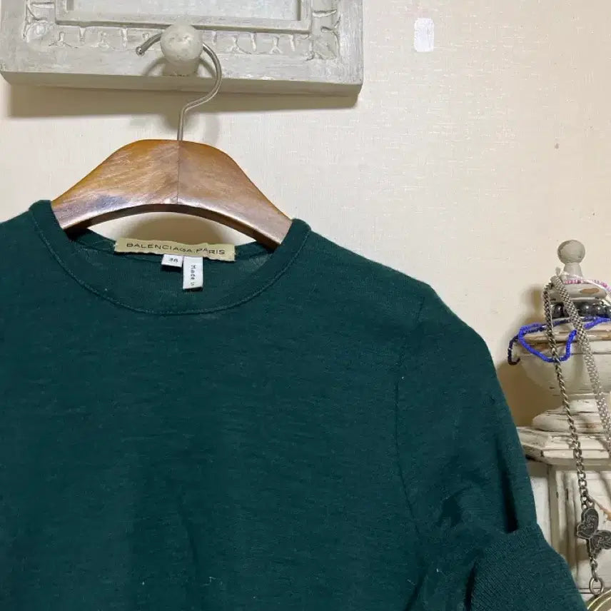[BUNJANG] Balenciaga Deep Green Knit Sweater / 발렌시아가 딥그린니트