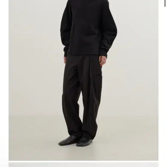 [BUNJANG] Essential EQL Belted Volume Pants - Black (Size 2) / 에센셜 EQL 벨티드 볼륨 팬츠 블랙 2사이즈