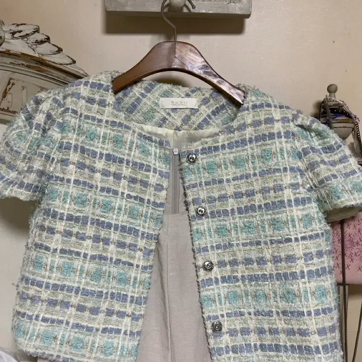 [BUNJANG] Tweed Jacket and Jumpsuit Set / 트위드자켓과점프수트세트세트~