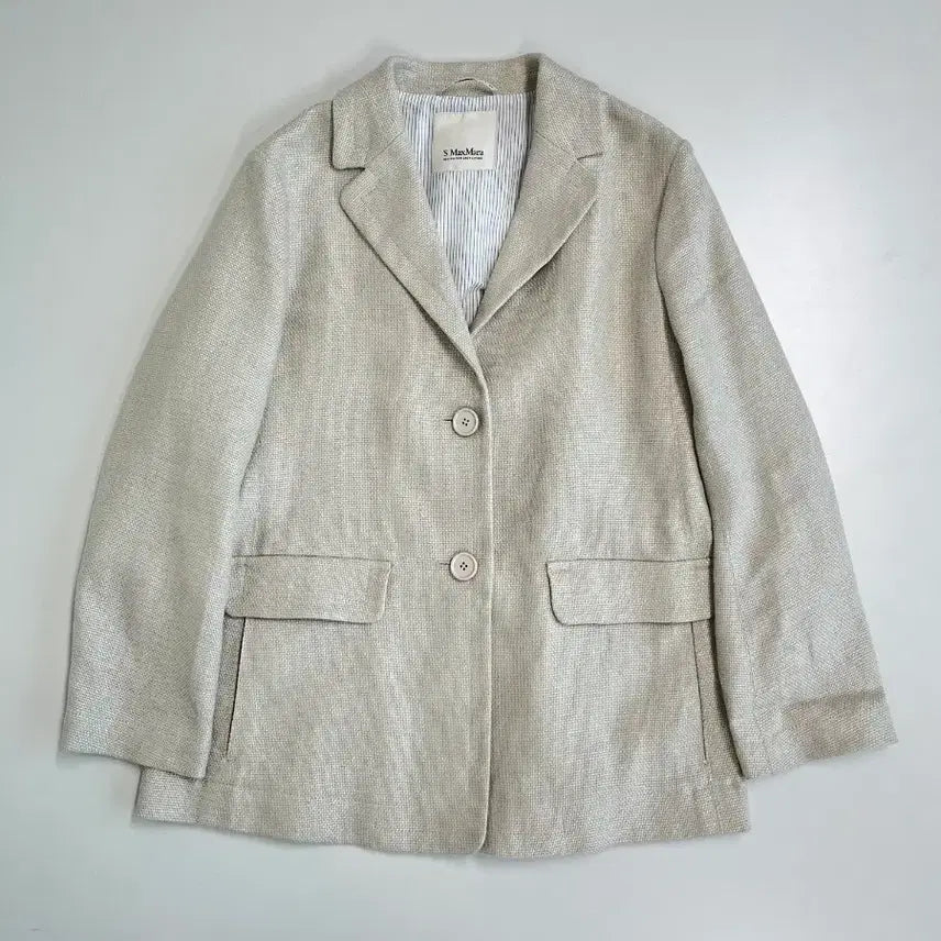 [BUNJANG] Max Mara Ivory Hemp Blazer / [정품] 막스마라 아이보리 헴프 블레이져