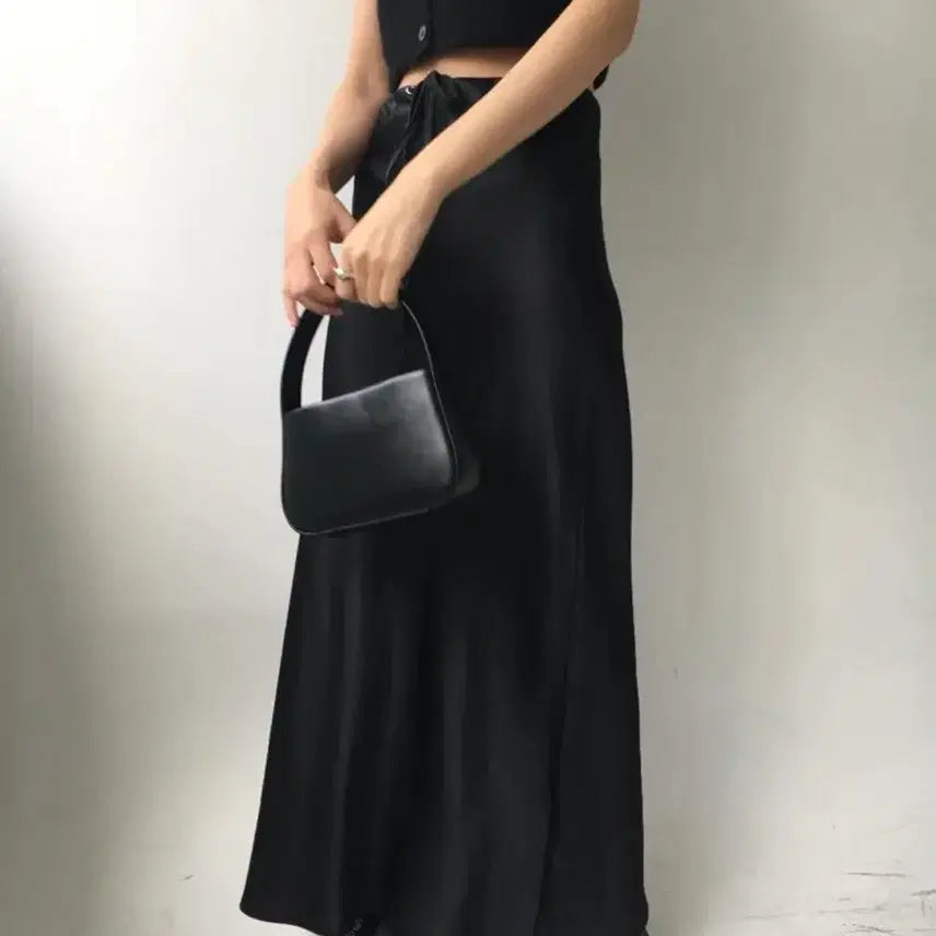 [BUNJANG] Meng Satin Long Skirt / 맹 meng 새틴 롱스커트