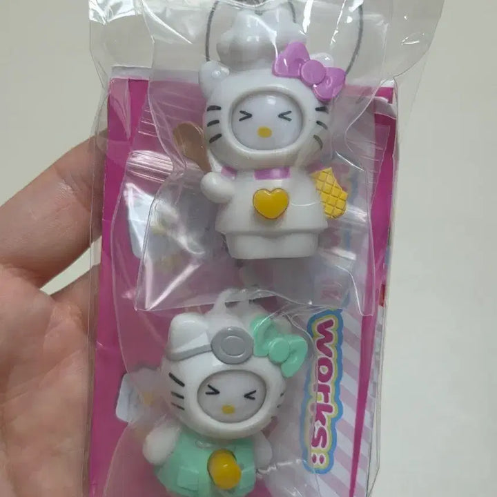 [BUNJANG] Classic Kitty Chef Figure Keyring / 고전키티 요리사 직업피규어 얼굴바뀌는 키링 스트랩