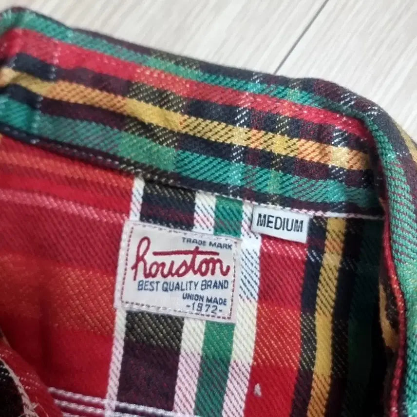 [BUNJANG] Houston Unionmade Red Check Shirt / 휴스턴 유니온메이드 레드 체크 남방 셔츠(95-100)