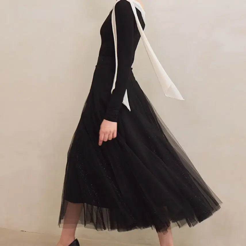 [BUNJANG] Grace U Etoile Banding Sha Skirt (Black) / 그레이스유) Etoile Banding Sha Skirt (Black)