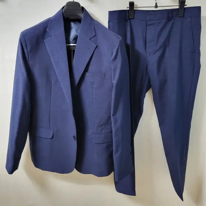 [BUNJANG] Linen Navy Suit Set L / 새상품 린넨 네이비 수트 셋업 L