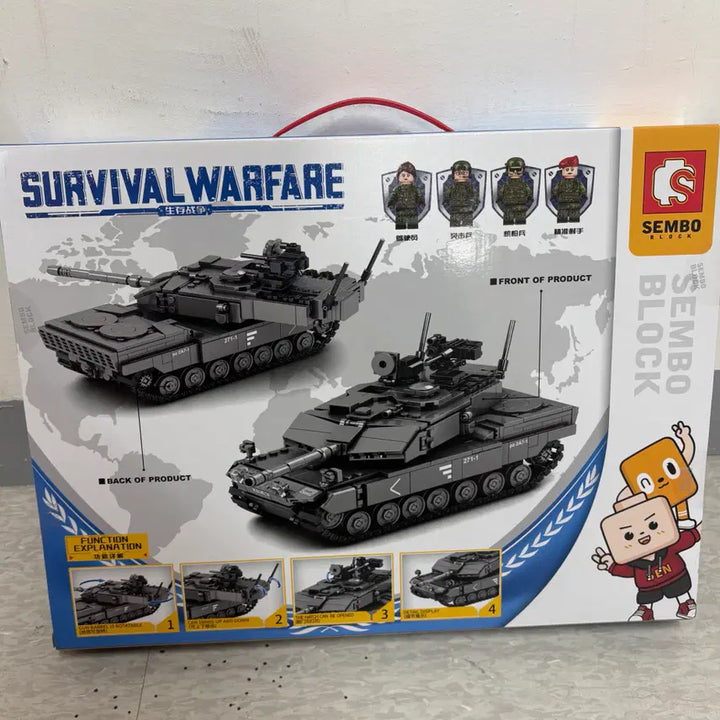 [BUNJANG] Chinese Technic Military Tank and Armored Vehicle Building Blocks Set / 중국 레고 테크닉 장난감 밀리터리 전차 장갑차 탱크 조립 블럭 자동차