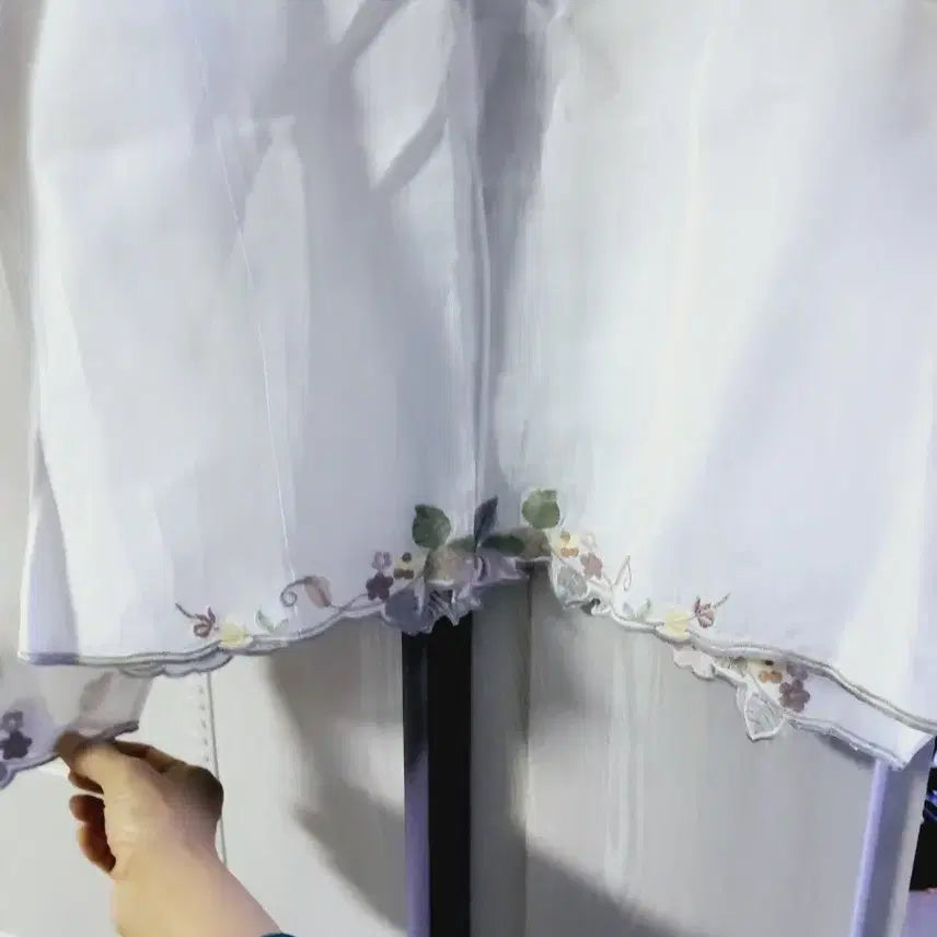 [BUNJANG] Embroidered Ramie Open Jacket / 모시 자수 오픈형 자켓