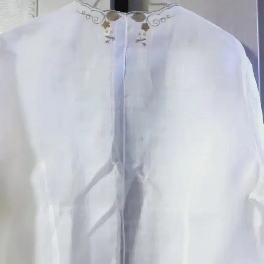 [BUNJANG] Embroidered Ramie Open Jacket / 모시 자수 오픈형 자켓