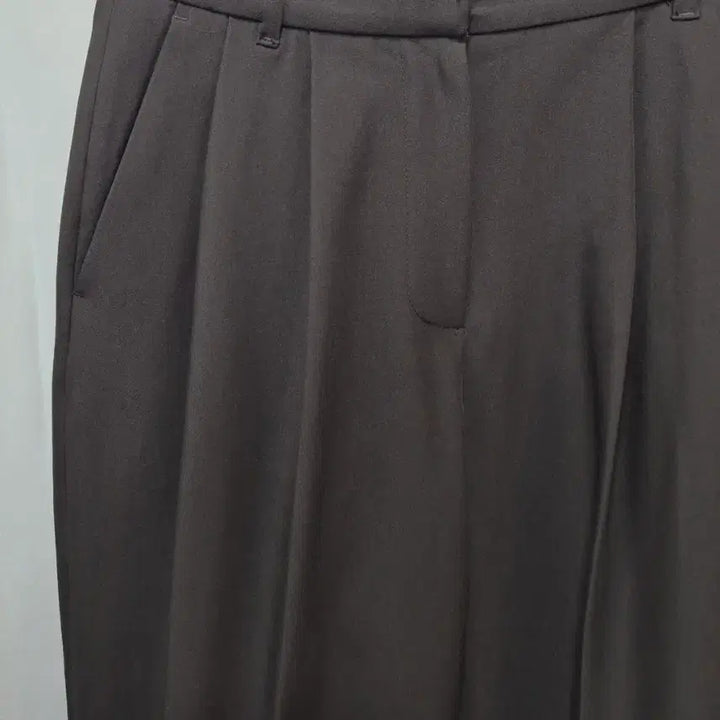 [BUNJANG] Brown Pin Tuck Wide Slacks / 브라운 핀턱 와이드 슬랙스