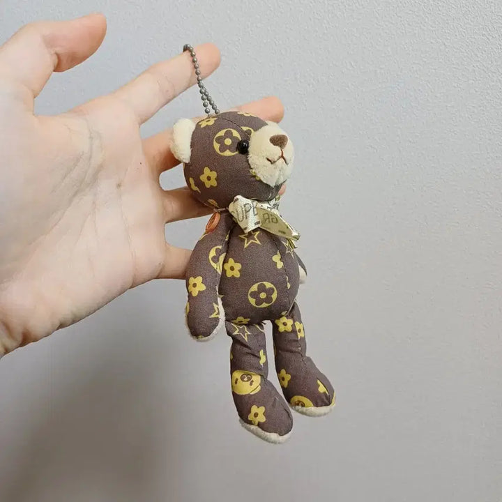 [BUNJANG] Heart Tag Monogram Teddy Bear Keyring Doll / 하트택 모노그램 테디베어 키링 인형
