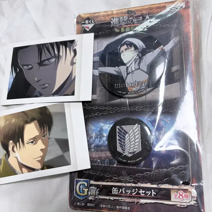 [BUNJANG] Attack on Titan Levi Cleaning G-Prize Badge Pascha Bundle Set / 진격의 거인 청소 리바이 g상 뱃지 파샤 일괄
