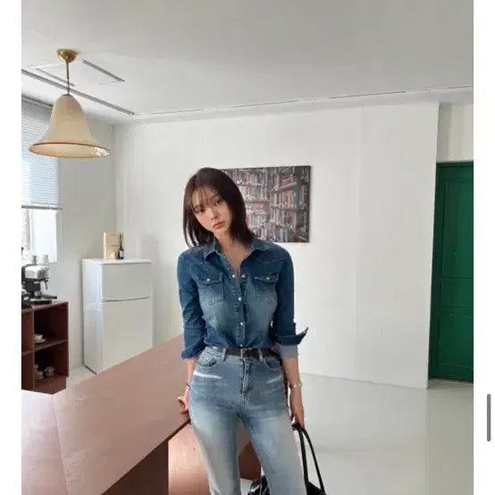 [BUNJANG] Mijemme Denim Shirt / 미젬므 데님셔츠 새제품
