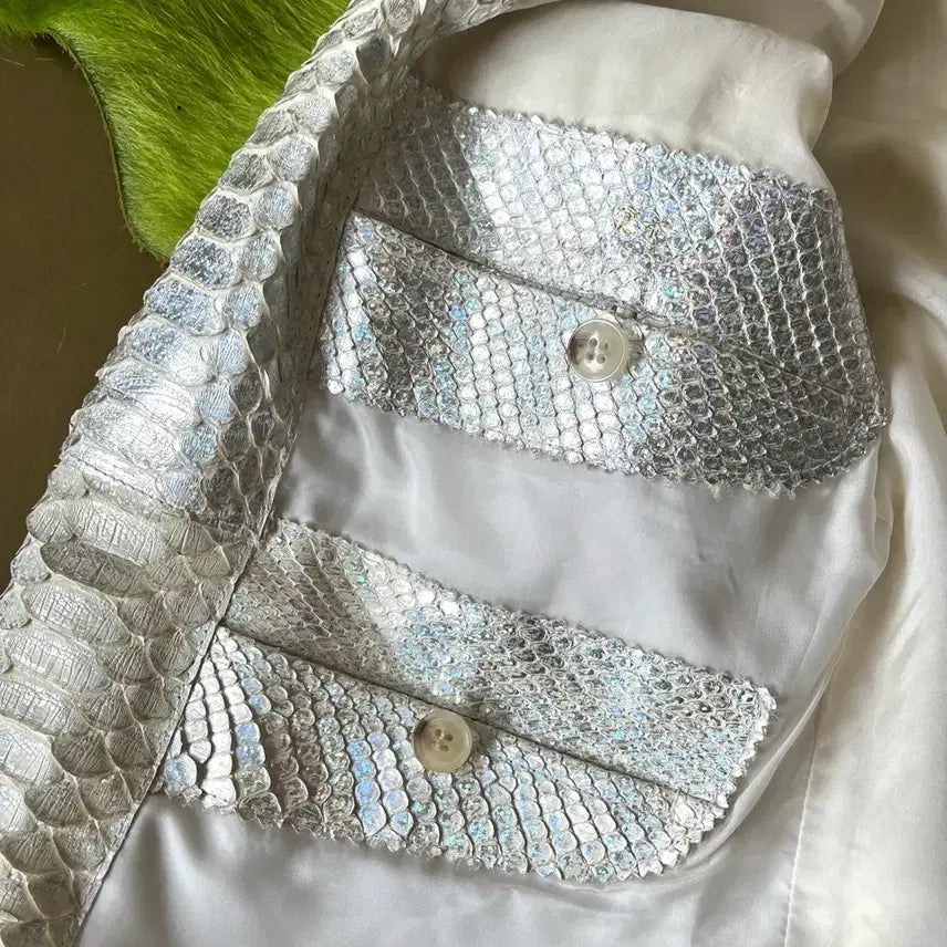 [SOLD OUT] 빈티지 인디안 네이티브 아메리칸 리얼 파이톤 레더 비단 구렁이 가죽 자켓