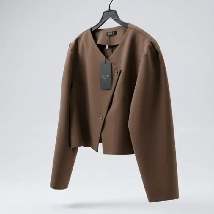 [SOLD OUT] 여성F / LOVB 새상품 사선여밈 디자이너자켓BR A-130