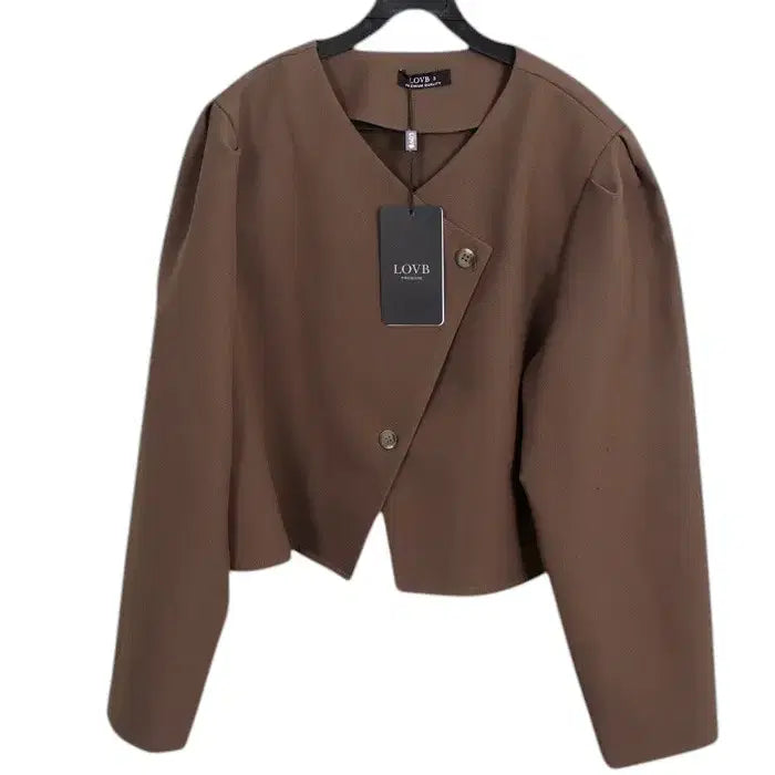 [SOLD OUT] 여성F / LOVB 새상품 사선여밈 디자이너자켓BR A-130