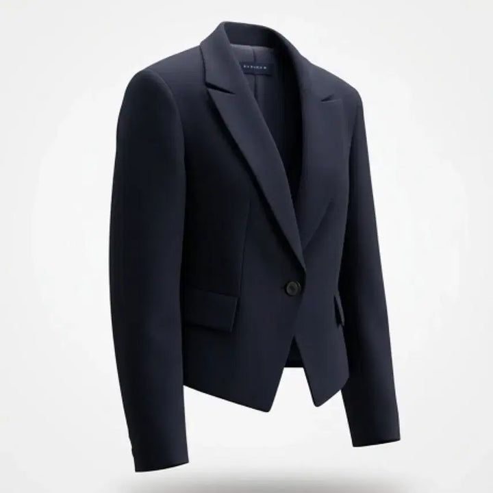 [BUNJANG] Minimum Silk Color Block One-Button Suit Jacket / 여성66 / 미니멈 실크배색 원버튼 정장자켓NV A-132