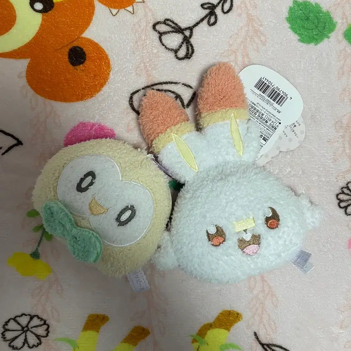 [BUNJANG] Pokemon Scorbunny Rowlet Face Carabiner Pouch Bundle Set / 일괄 포켓몬스터 포켓피스 염버니 나몰빼미 페이스 카라비너 파우치