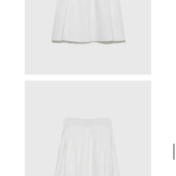 [SOLD OUT] 새상품 로에일 핀턱 플레어 스커트 화이트