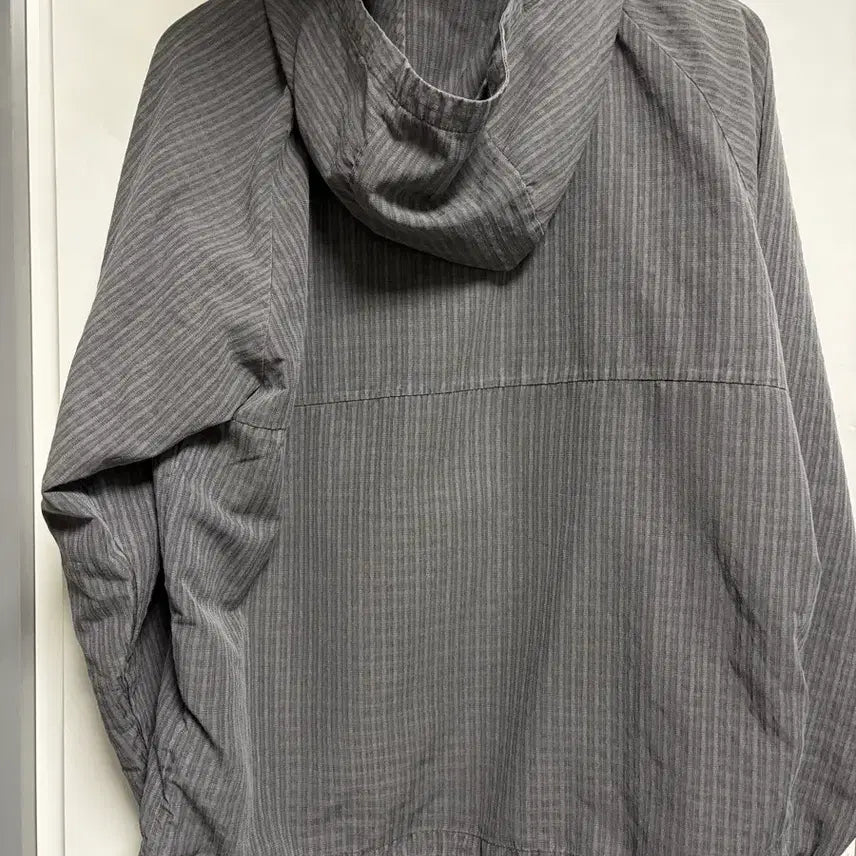 [BUNJANG] Polytelu Human Check Hoodie Parka - Gray / 1)폴리테루 휴먼 체크 후드 파카 그레이