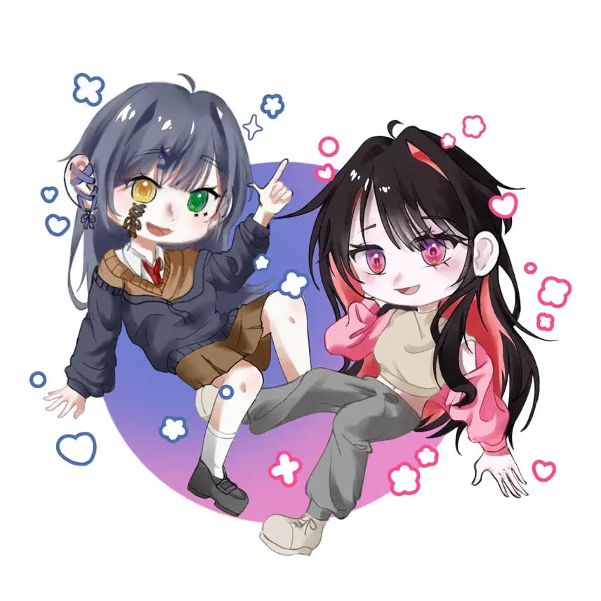 [BUNJANG] SD Chibi Style Art Commission (1-2 Figures) / SD 반 고정틀 커미션!!(1인/2인)/