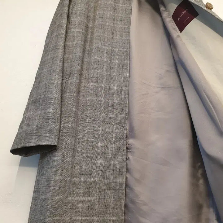 [BUNJANG] Vicolique Tradition Gray Check Coat / 55)비꼴리끄 TRADITION 그레이 체크 코트(간절기용)