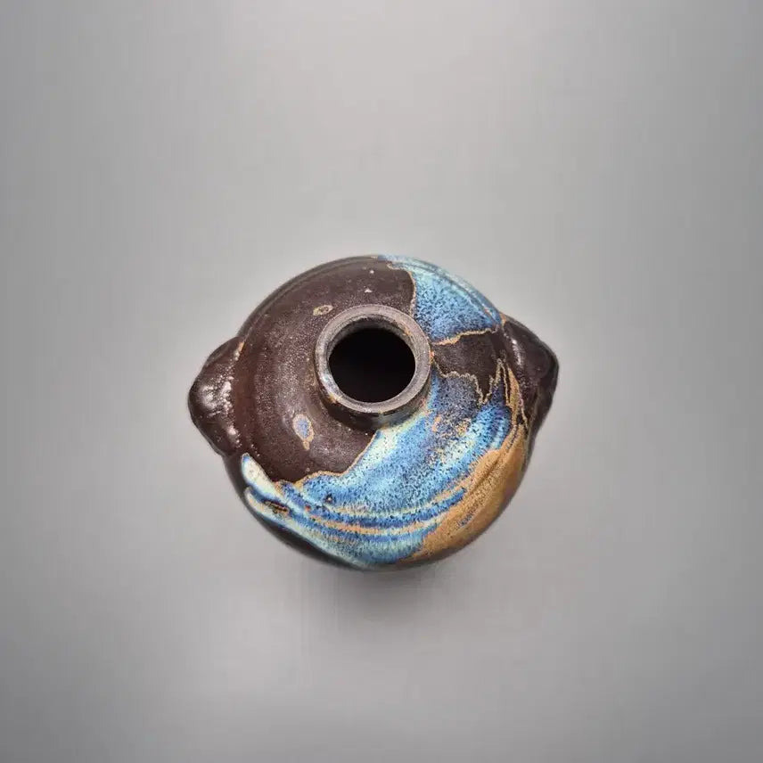 [BUNJANG] Chinese Celadon Vase with Black Glaze and Iridescent Spots / 금 흑유 청반 요변 양이 매병 중국도자기 골동품 고미술품 수집품