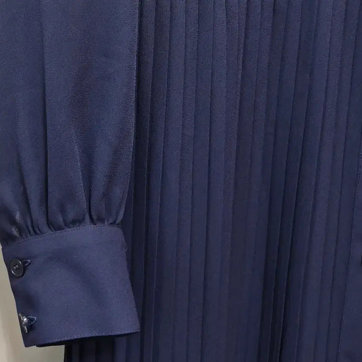 [BUNJANG] Vintage Pleated Dress Navy / 마담한 플리츠 원피스 네이비