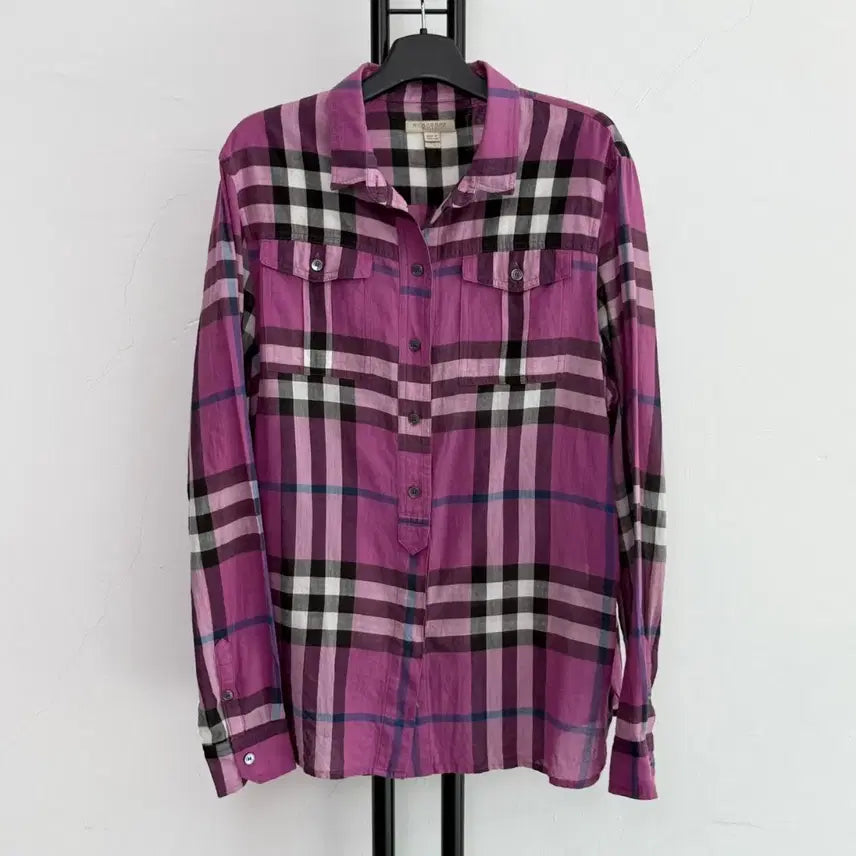 [BUNJANG] Burberry Brit Purple Check Shirt / 정품 버버리브릿 BURBERRY BRIT 퍼플 체크 셔츠