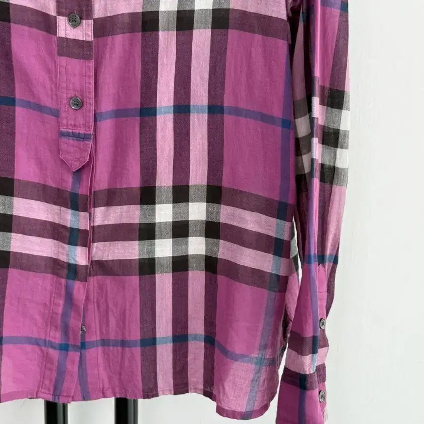 [BUNJANG] Burberry Brit Purple Check Shirt / 정품 버버리브릿 BURBERRY BRIT 퍼플 체크 셔츠