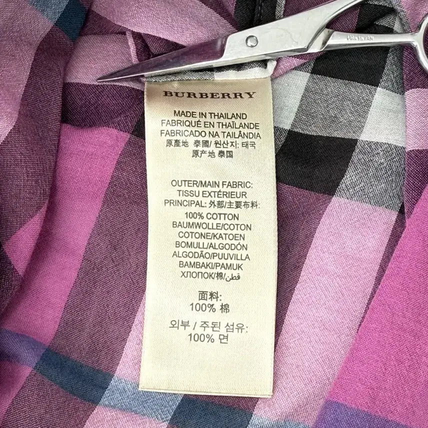 [BUNJANG] Burberry Brit Purple Check Shirt / 정품 버버리브릿 BURBERRY BRIT 퍼플 체크 셔츠