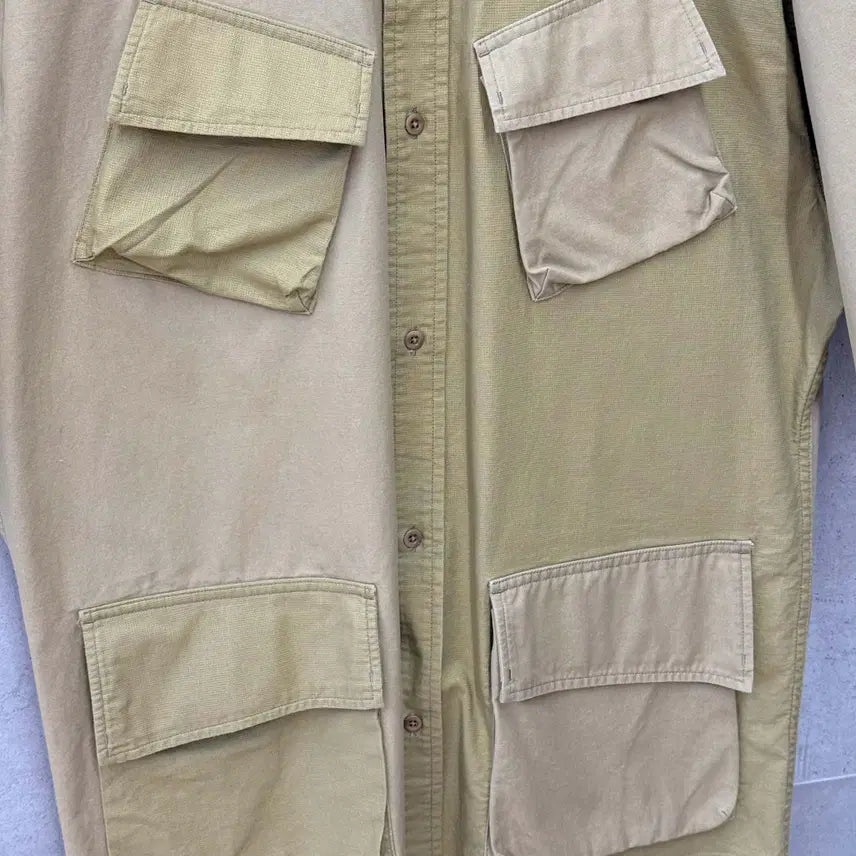 [BUNJANG] Nigel Cabourn Desert Army Shirt Brown / 나이젤카본 데저트 아미셔츠 브라운 -D090214
