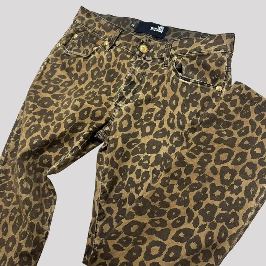 [BUNJANG] Moschino Love Leopard Pants / 모스키노 러브 레오파드 팬츠